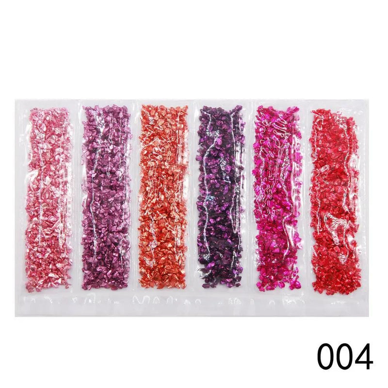 Resin Art NZ Shells Crushed Glass - 6 piece Set- Metallic Mix Crushed Glass - 6 piece Set- Metallic Mix | NZ