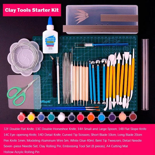 Resin Art NZ Art & Crafting Materials Professional Clay Tools Starter Kit Professional Clay Tools Starter Kit | NZ