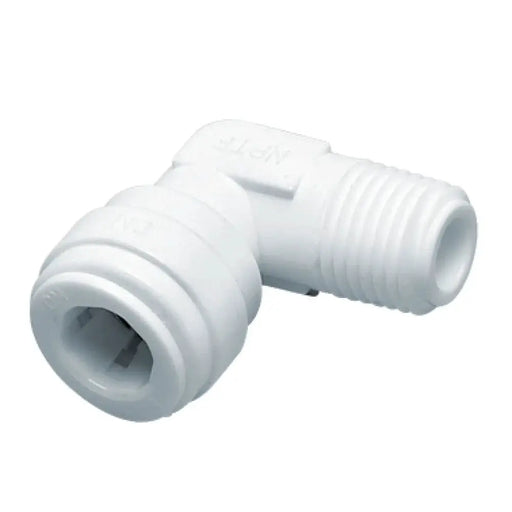 DMfit Male Elbow Connector - Push-Fit Tube to Thread - 90 Degree Adapter