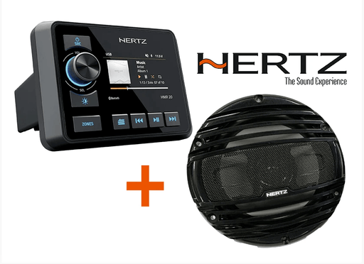 Hertz Marine Audio Pack HMR20 Premium Boat Sound For Boating Enthusiasts With Black 6.5 Inch Coaxial Speakers – view 1