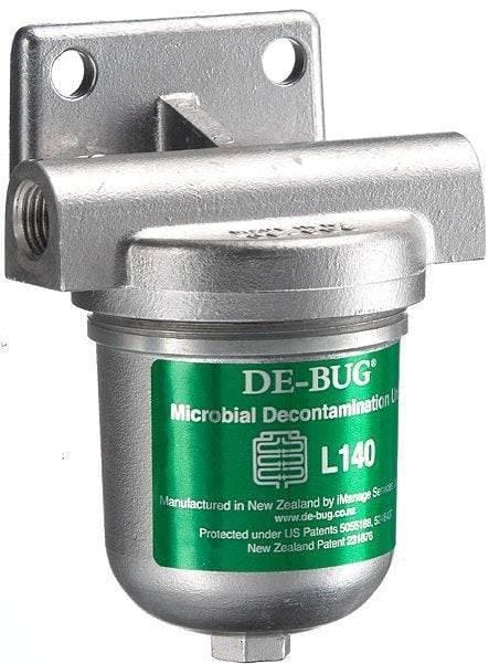 De Bug L140 Inline Diesel Fuel Filter For Engines And Marine Generators, Compact Durable Corrosion Resistant Unit