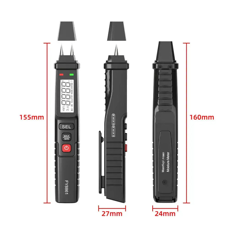 Habicare HBC Digital Moisture Meter Habicare FY8861 Digital Moisture Meter for Wood & Walls