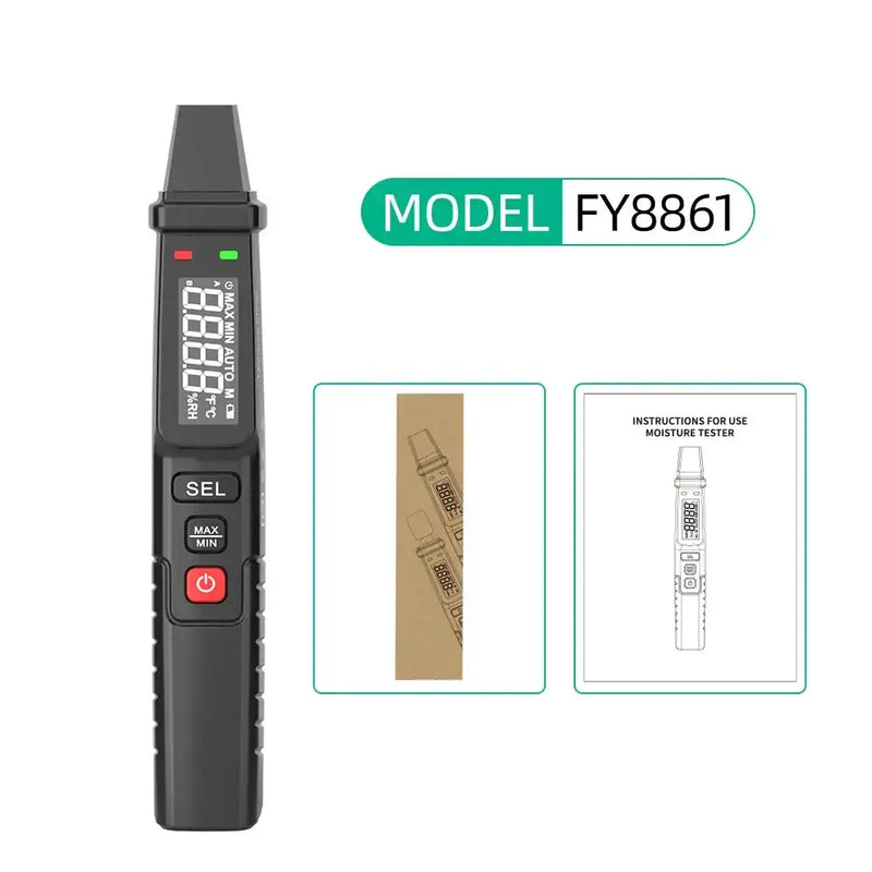 Habicare HBC Digital Moisture Meter Habicare FY8861 Digital Moisture Meter for Wood & Walls