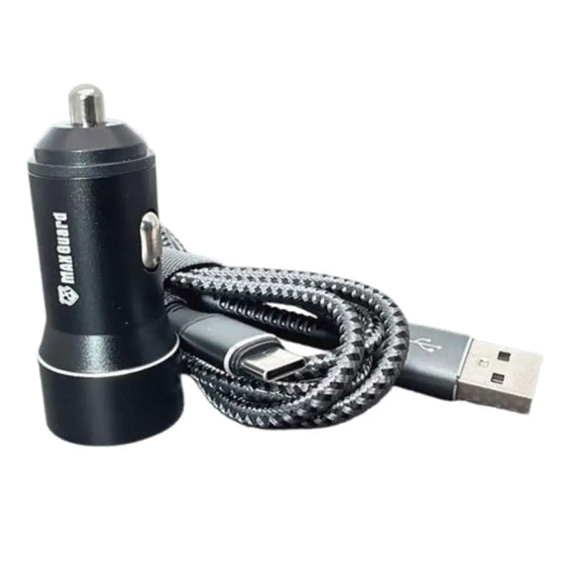 Maxguard 3.1A 2 USB car charger with USB-A to C combo MC039C – view 2