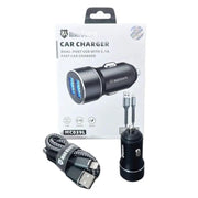 Maxguard 3.1A 2 USB car charger with USB-A to Lightning combo MC039L – view 2