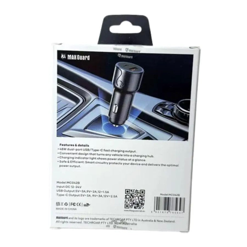 9eight5 Accessories Maxguard Car Charger MC042B Maxguard Car Charger MC042B
