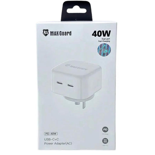 Maxguard Type C (x 2 ports) Power Adapter Wall Plug (NZ / AUS) – view 1