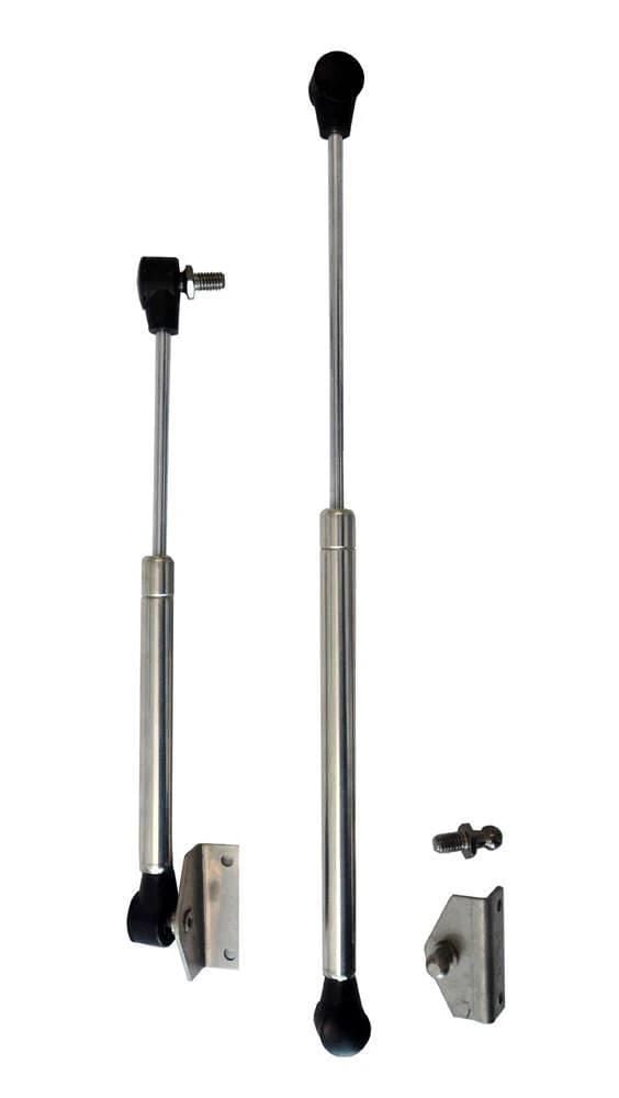 MaxTek General Gas Struts SS with Braket and Stud 585mm 10kg MaXtek Gas Struts Stainless 585mm 10kg Marine Use