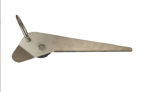 Stainless Fixed Universal Bow Roller side view showing the durable stainless steel construction and design features.