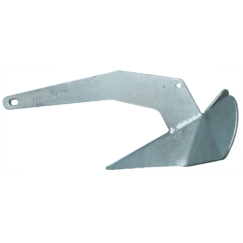 Delta Wing Anchor 7.5 kg One-Piece Design for Strength made of carbon steel.