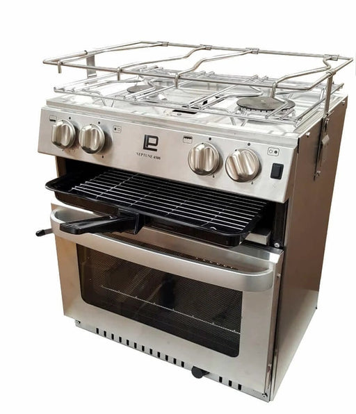MaXtek Marine Oven For Boats And RVs With 2 Burner Hob And Thermostatic Oven And Grill Brackets And Pan Holders