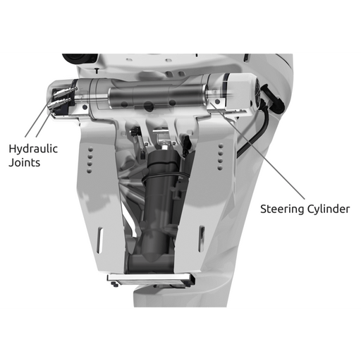 Maxtek Marine Yamaha steering kit parts showing Hydraulic Joints and Steering Cylinder for optimal performance.