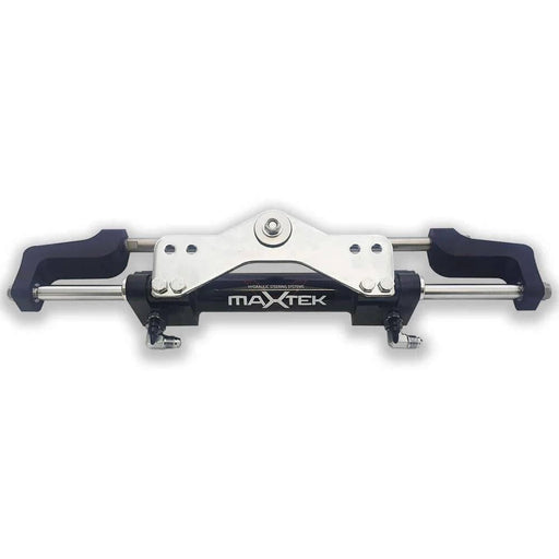 MaXtek Marine Hydraulic Steering Cylinder 150hp, Precise Helm Control, Bullhorn Mount For 2 And 4 Stroke Outboards