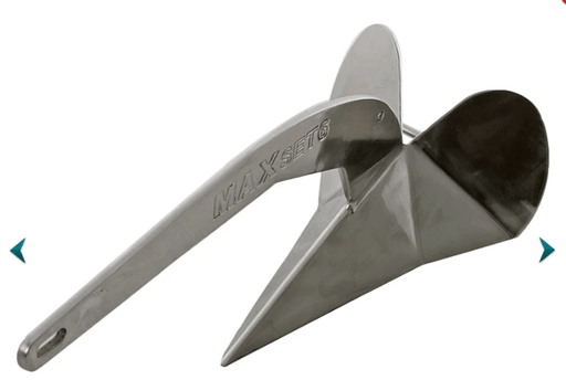 Maxwell Maxset 6kg Stainless Steel Anchor - Reliable Plough Design, Corrosion Resistant Hold for Small Craft