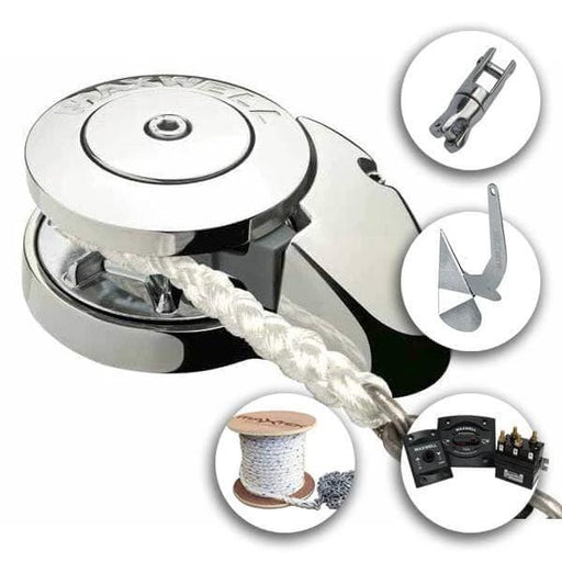 Maxwell RC6 Anchoring Pack: All-In-One 70m Rope and 15m Chain Mooring Kit for Boats