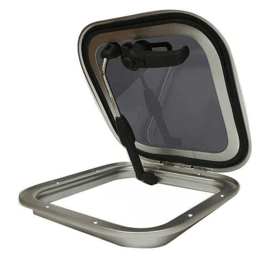 Maxwell Altus Hatch 334 x 334mm Airtight Deck Hatch With Satin Aluminum Frame For Marine Use