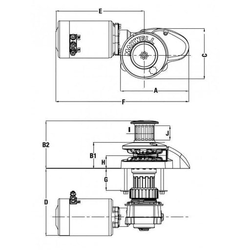 Maxwell Windlass RC8-8 Capstan 1000W Low-Profile Top Mount for Boats and Small Vessels Reliable Anchoring Made Easy – view 1