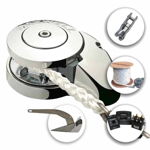Maxwell RC6 Anchoring Set 100m Rope 15m Chain Swivel 6kg Maxset – view 1