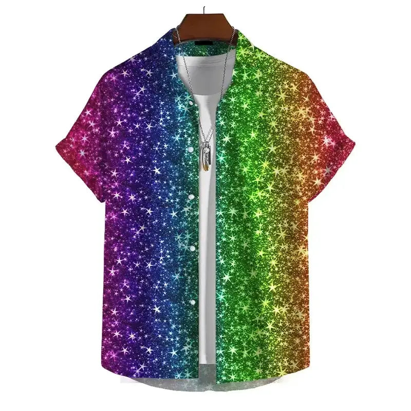 Men’s 3D Print Rainbow Shirt (10 different designs available) – view 8