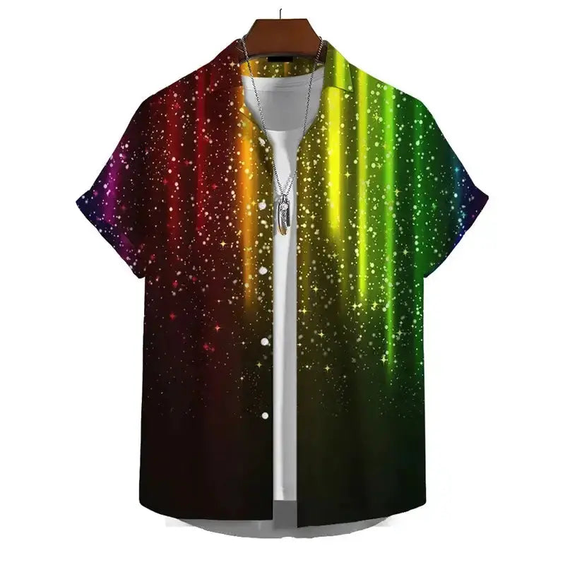 Men’s 3D Print Rainbow Shirt (10 different designs available) – view 2