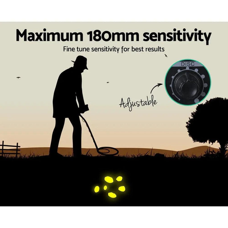 Metal Detector 180MM Deep Sensitive Waterproof Treasure Hunter Gold Digger Black – view 5
