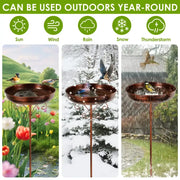 Habicare SS Metal Garden Bird Bath (3 designs available) Metal Garden Bird Bath (3 designs available)