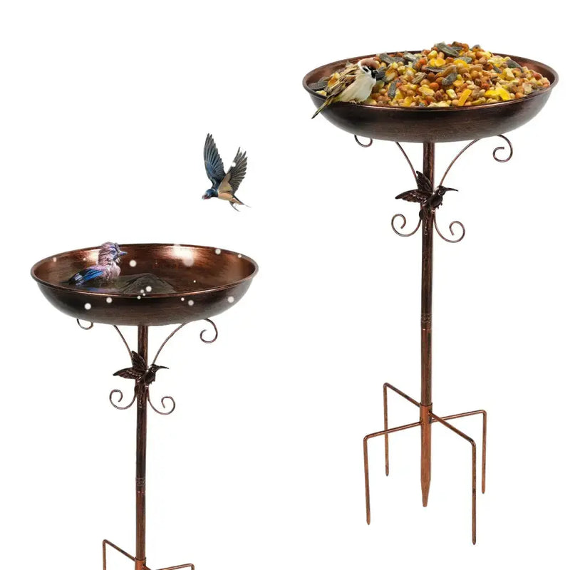 Habicare SS Metal Garden Bird Bath (3 designs available) Metal Garden Bird Bath (3 designs available)
