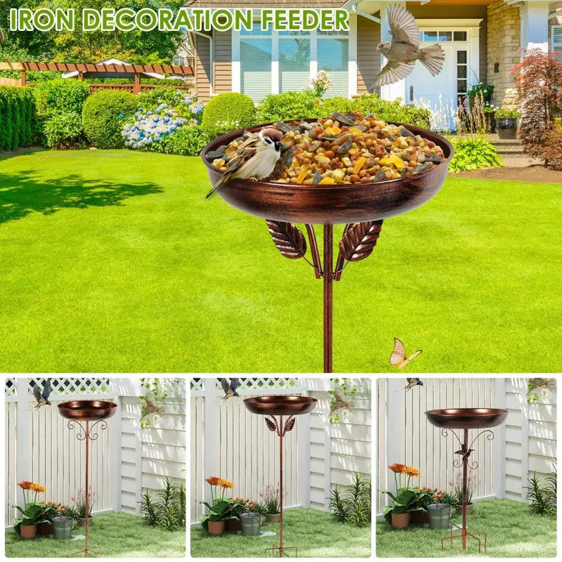Habicare SS Metal Garden Bird Bath (3 designs available) Metal Garden Bird Bath (3 designs available)