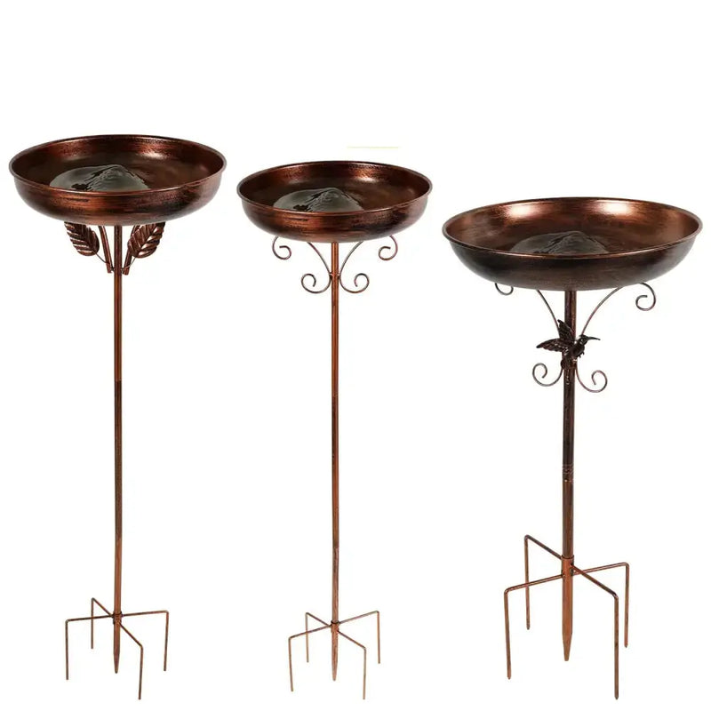 Habicare SS Metal Garden Bird Bath (3 designs available) Metal Garden Bird Bath (3 designs available)
