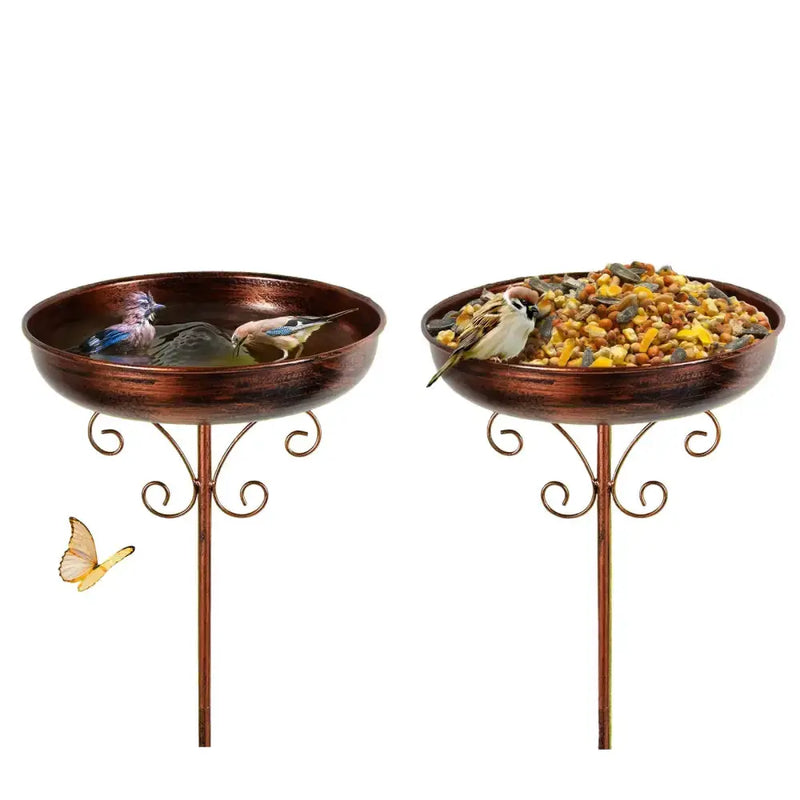 Habicare SS Metal Garden Bird Bath (3 designs available) Metal Garden Bird Bath (3 designs available)