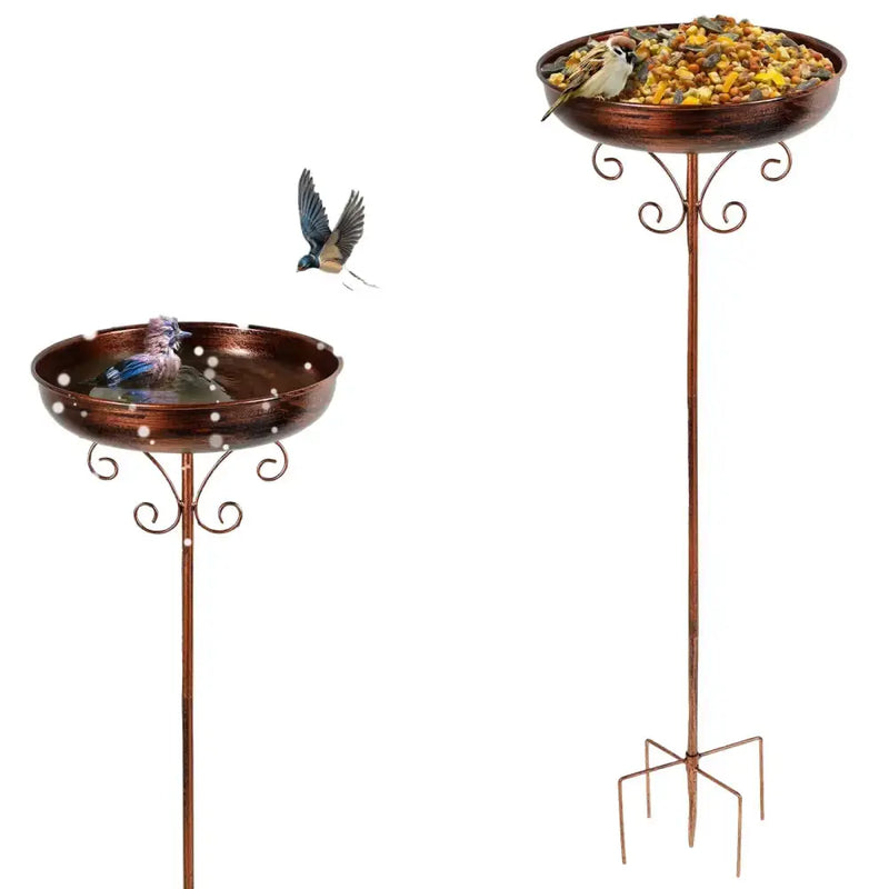 Habicare SS Metal Garden Bird Bath (3 designs available) Metal Garden Bird Bath (3 designs available)