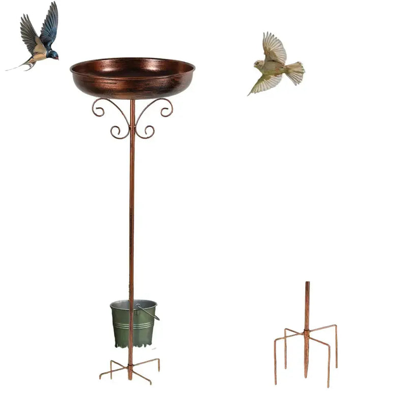 Habicare SS Metal Garden Bird Bath (3 designs available) Metal Garden Bird Bath (3 designs available)