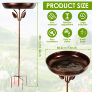 Habicare SS Metal Garden Bird Bath (3 designs available) Metal Garden Bird Bath (3 designs available)