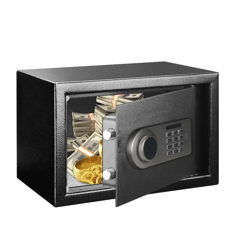 Metal Storage Safe with Keypad Lock (available in Black & Khaki) – view 1