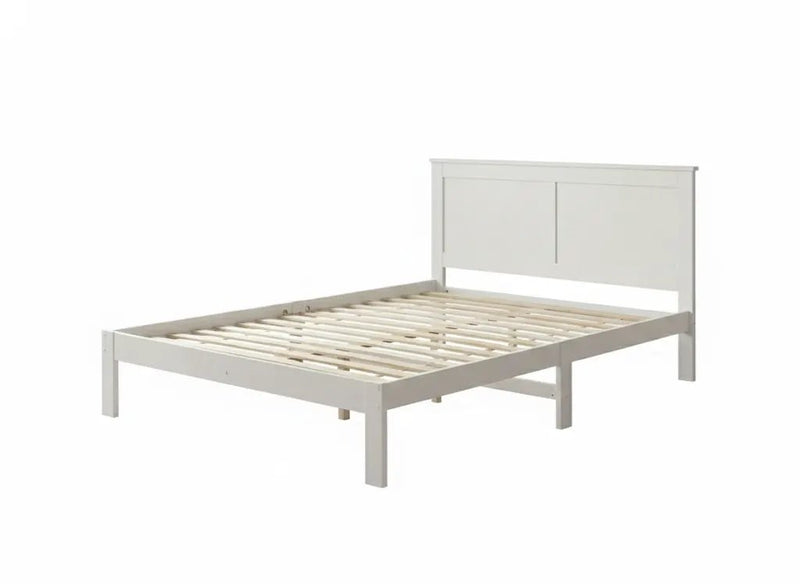 sue-e furniture Bed frames & bases 'Metro' Solid Pine Bed Frame White Queen 'Metro' Solid Pine Bed Frame White Queen
