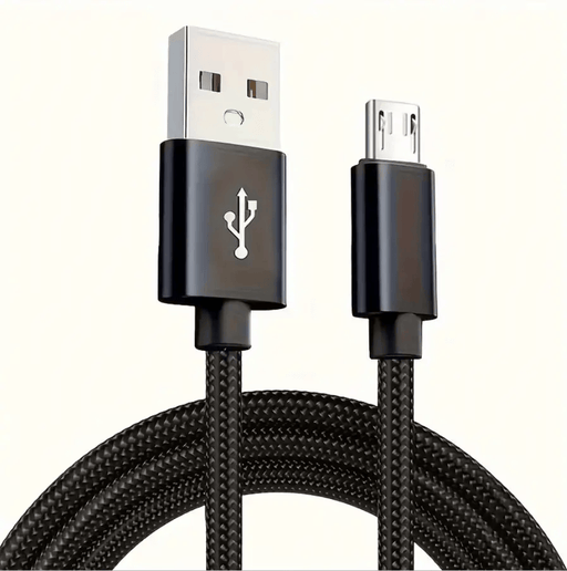 techplus Micro USB Nylon Braided Cable – Fast Charging & Data Sync Nylon Braided Micro USB Cable Fast Charging Data Sync