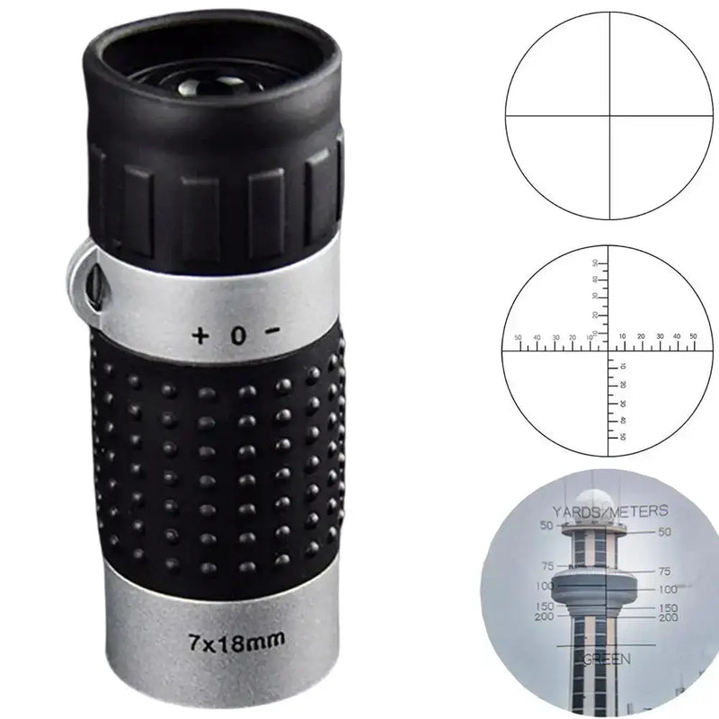 Habicare SS Monocular Telescope & Range finder Habicare 7x18 Monocular Telescope with Rangefinder