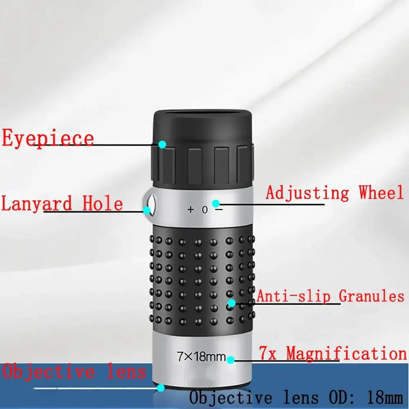 Habicare SS Monocular Telescope & Range finder Habicare 7x18 Monocular Telescope with Rangefinder