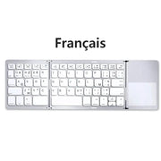 Habicare Mini Foldable Bluetooth Keyboard with Touchpad, Rechargeable Wireless Ultra-Slim Pocket Keyboard for Tablet & Laptop Mini Foldable Bluetooth Keyboard with Touchpad, Rechargeable Wireless Ultra-Slim Pocket Keyboard for Tablet & Laptop