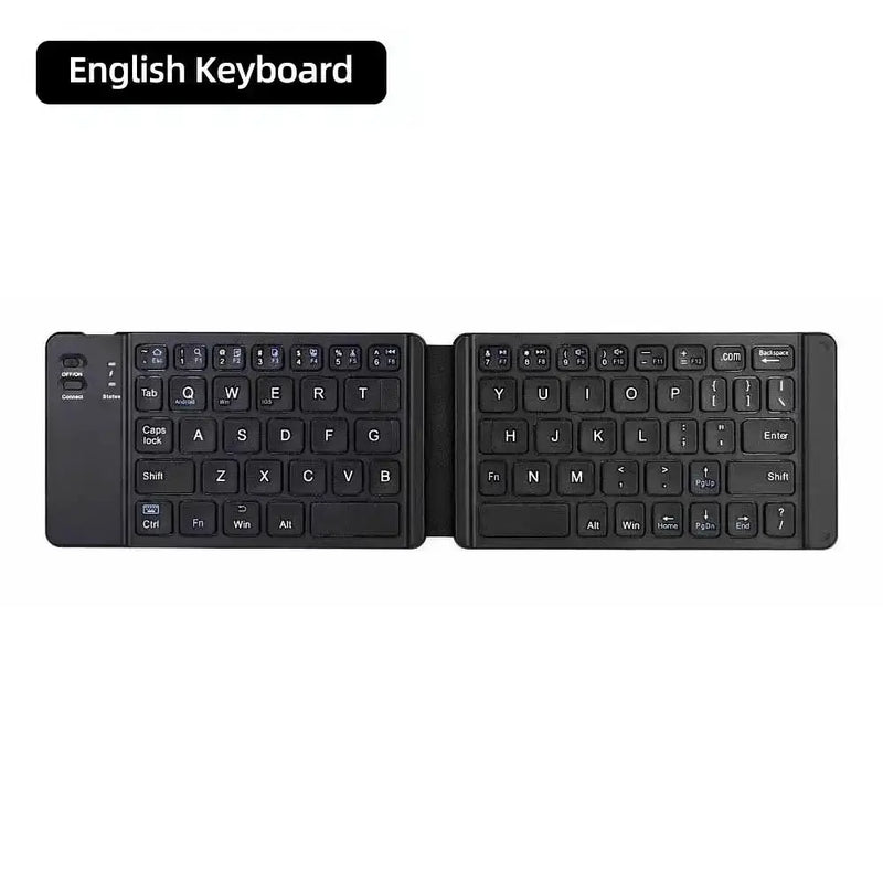 Habicare Mini Foldable Bluetooth Keyboard with Touchpad, Rechargeable Wireless Ultra-Slim Pocket Keyboard for Tablet & Laptop Mini Foldable Bluetooth Keyboard with Touchpad, Rechargeable Wireless Ultra-Slim Pocket Keyboard for Tablet & Laptop
