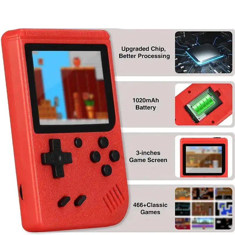 Mini Handheld Game Console – 400 Built-in Games (various types available) – view 5