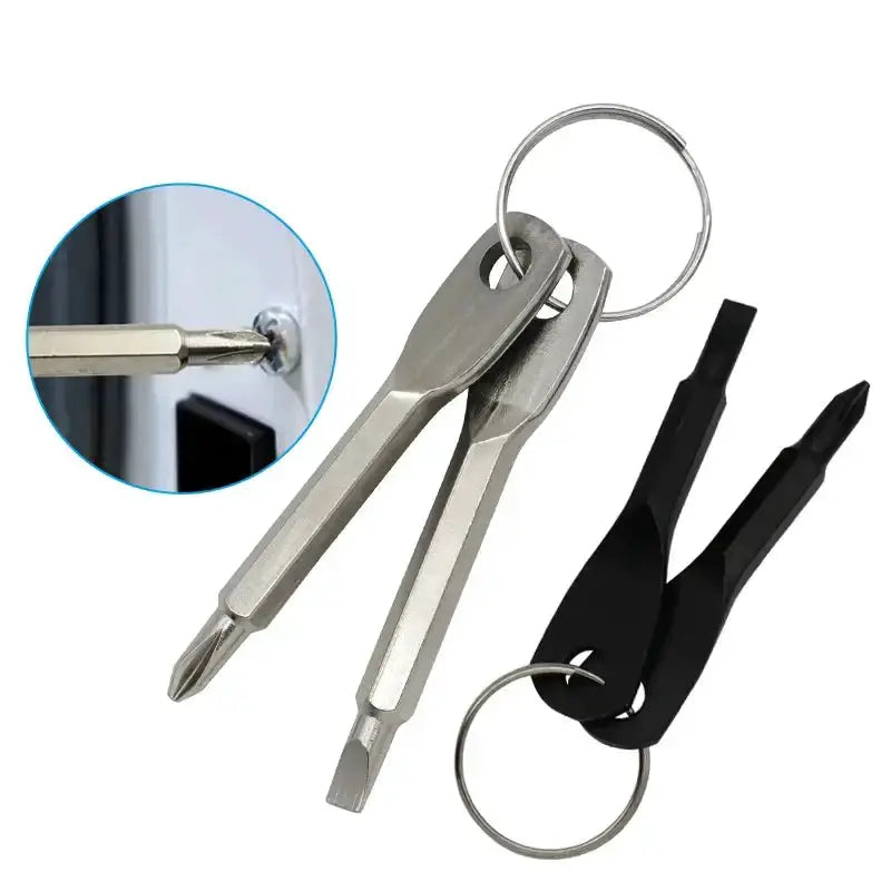 Mini Keychain Screwdriver Tool – Phillips & Slotted (2 colours available) – view 3