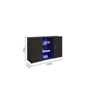 sue-e furniture Cabinets and Bookshelves Zara Black RGB LED Lighting Side Stand Zara Black RGB LED Lighting Side Stand