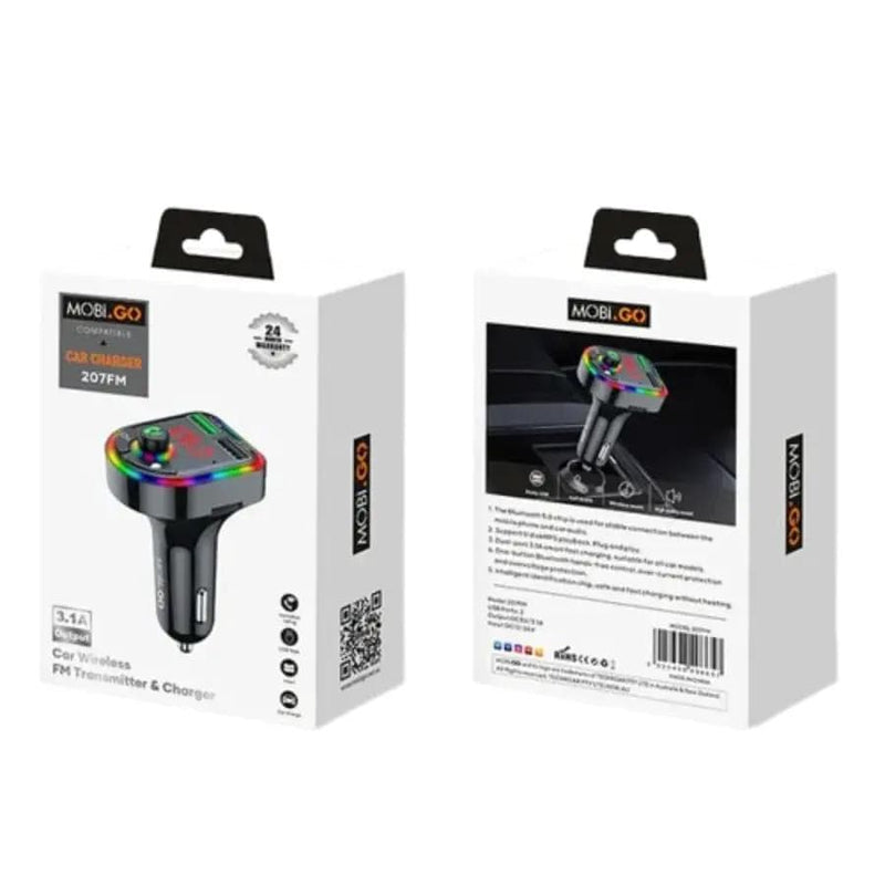 9eight5 Accessories Mobigo 3.1A wireless car MP3 charger GO207FM Mobigo 3.1A wireless car MP3 charger GO207FM