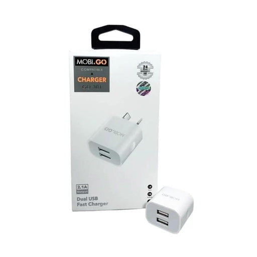 Mobigo Dual USB Power Adapter Wall Plug (NZ / AUS) – view 1