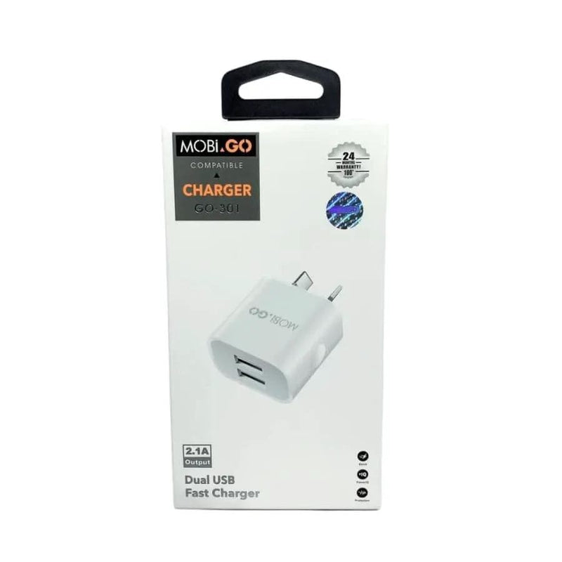 Mobigo Dual USB Power Adapter Wall Plug (NZ / AUS) – view 3