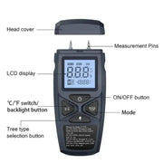 Habicare HBC Moisture Detector Habicare Wood Moisture Meter for Timber Paper
