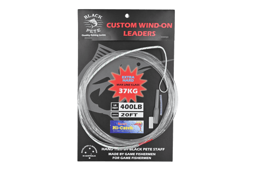 Momoi Wind On Leader Monofilament 20 Foot Black Pete Offshore Big Game Ready Abrasion Resistant – view 1