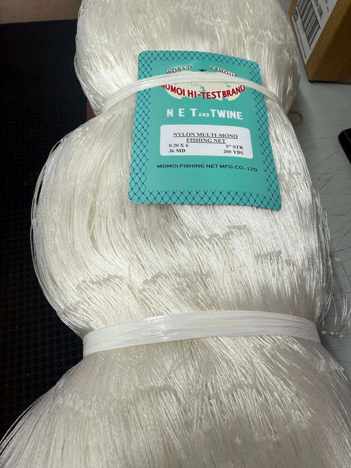 Momoi Fishing Nets Momoi Snapper / Trev Mesh 36md x 5-00" x 180m Snow White Momoi Fishing Net Snapper Trev Mesh 36MD