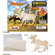 9eight5 3D Puzzle Moose Moose